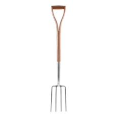 Gold Tools Chrome Plated Standard Fork, Wood Shaft