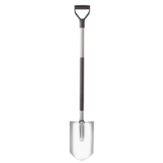 Gold Tools Chrome Plated Standard Spade, Steel Shaft