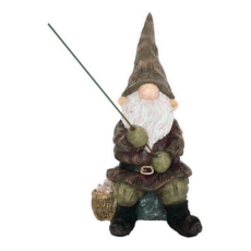 Antique Style Traditional Garden Gnome (Fishing)